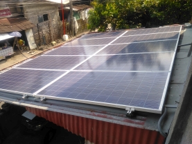 Smal ten solar panel energy farm
